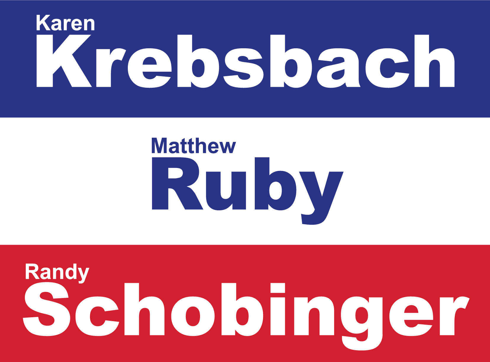 Re-Elect Karen Krebsback, Re-Elect Matt Ruby, Re-Elect Randy Schobinger